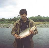 Кунашир, ловля лосося