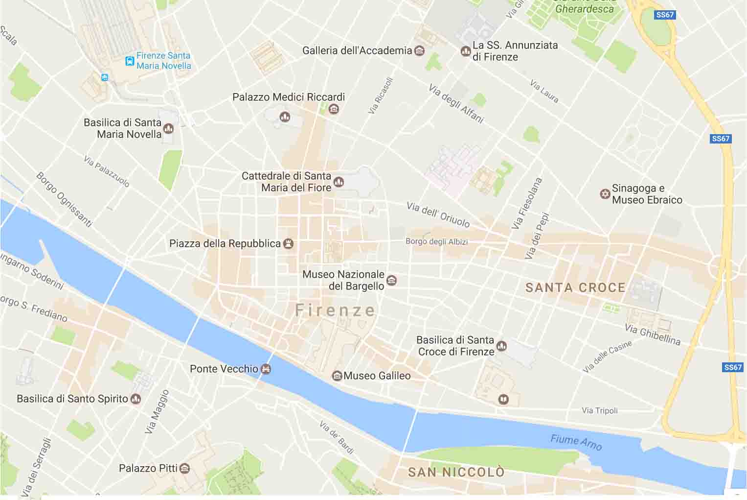 карта Флоренции
