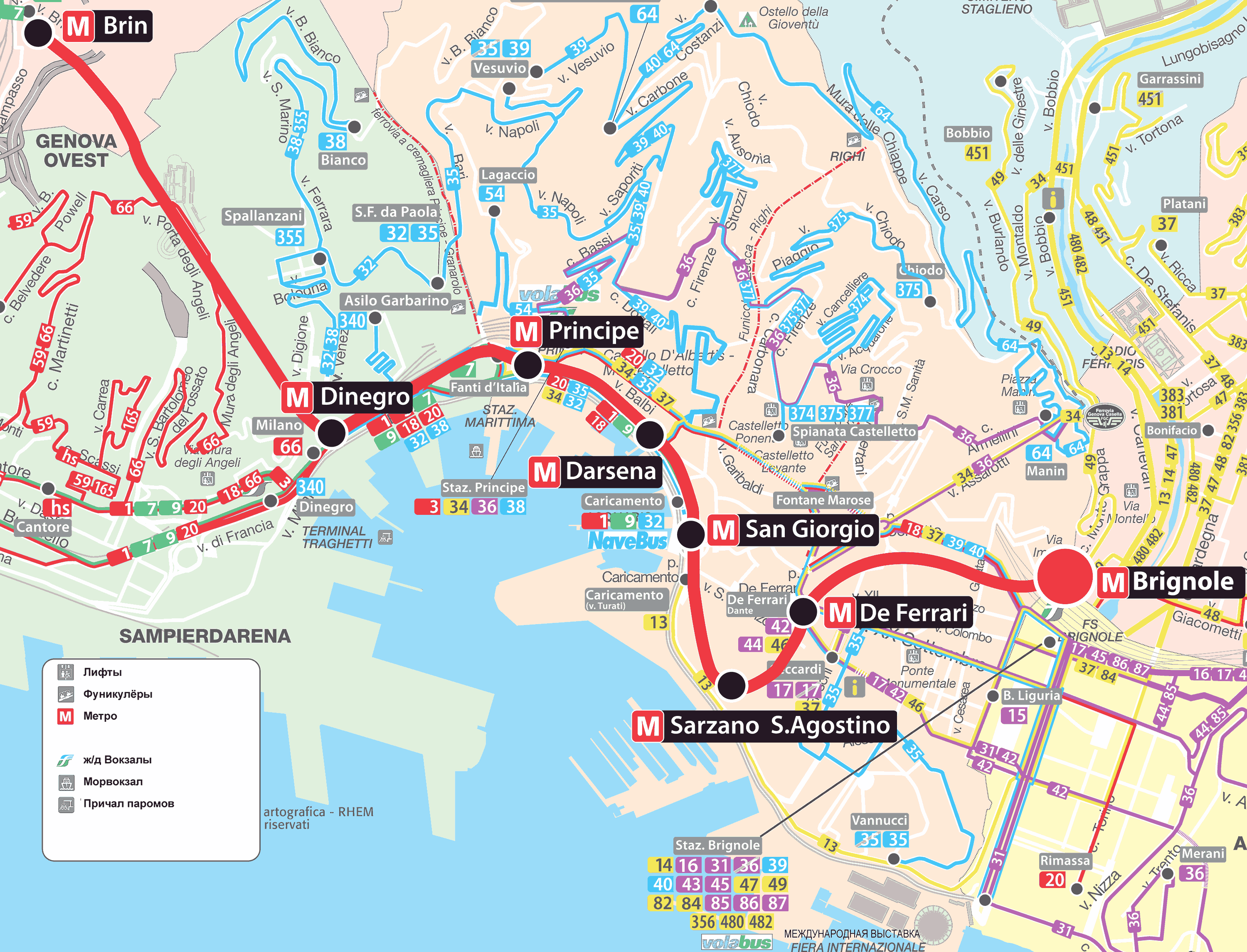 Карта метро Генуи