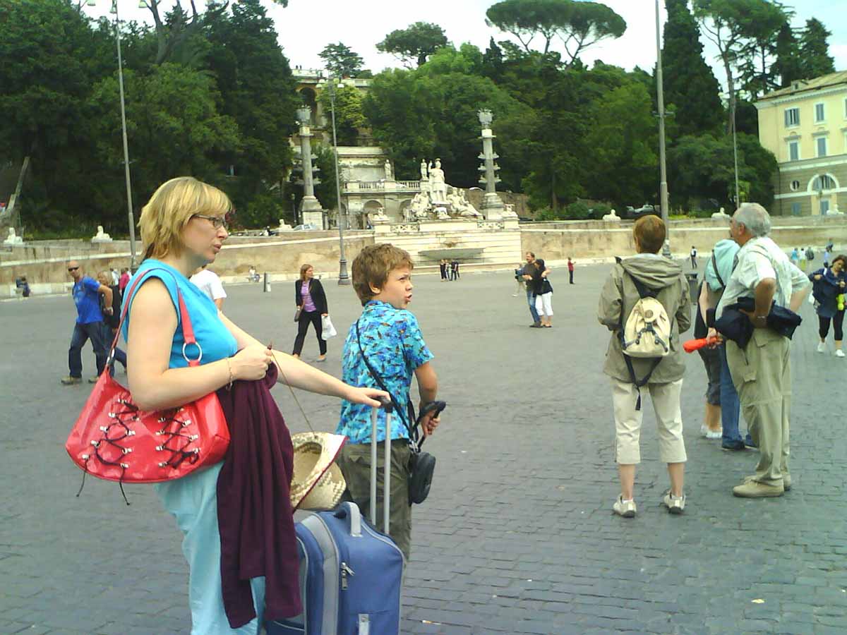 Piazza del popolo в Риме