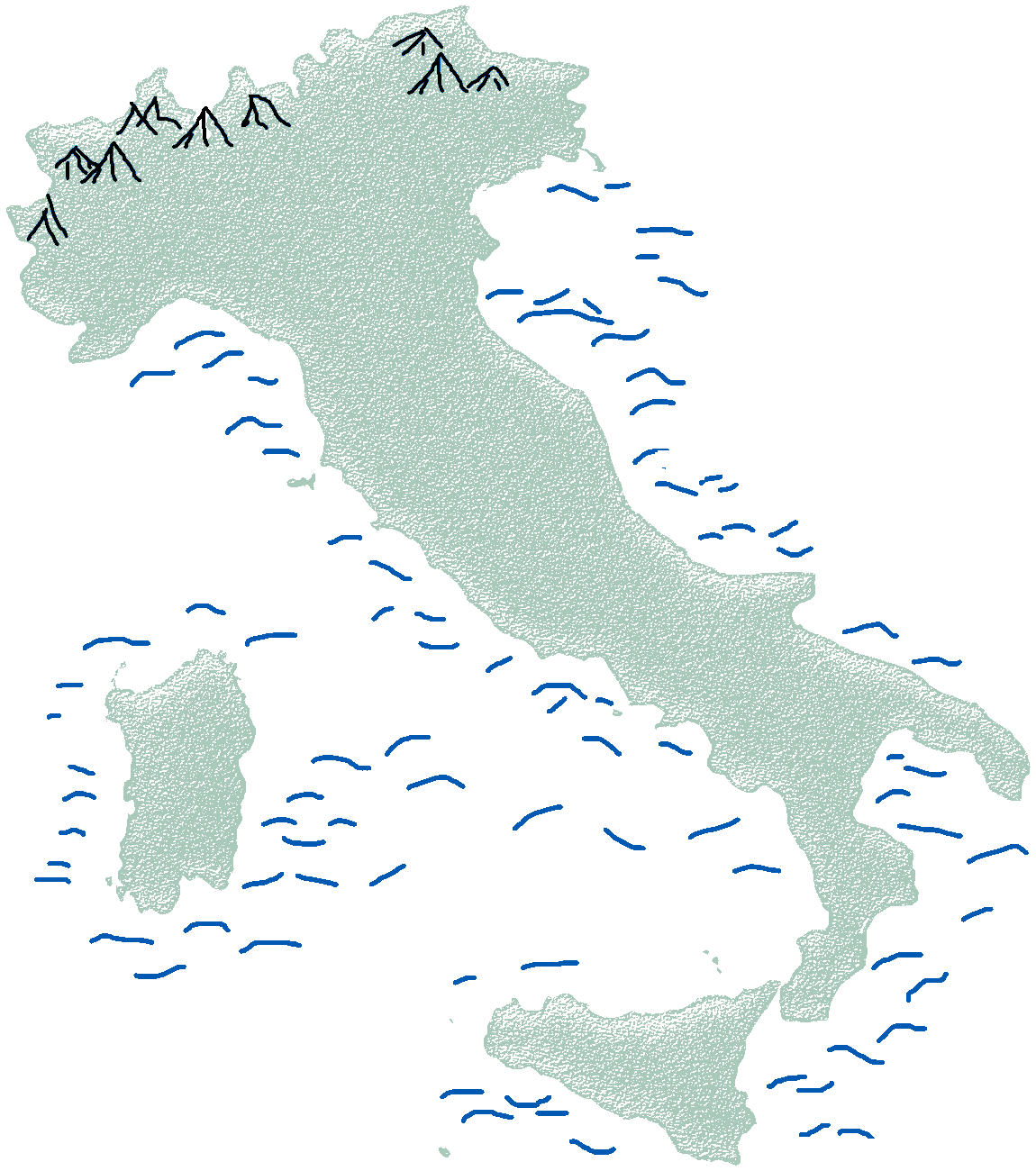 карта курортов Италии