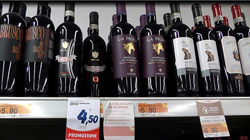 Цена на вино в Италии
